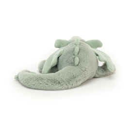 JELLYCAT | Knuffel Draak zachtgroen - Dragon sage - little - 8 x 30 cm