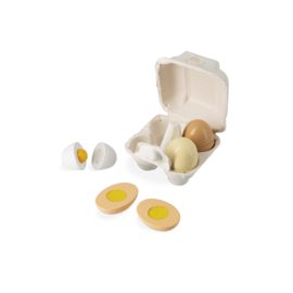 JANOD | Keuken speelgoed - Eierdoosje met 4 eieren