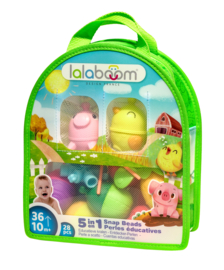 LALABOOM | Educatieve klikkralen boerderij - 28 st