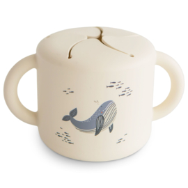 MUSHIE | Siliconen snackbeker - whales