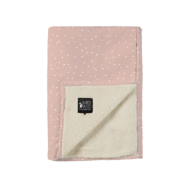 MIES & CO BABYLIFESTYLE | Ledikant deken soft teddy Adorable Dots Sweet Pink -110 x 140 cm