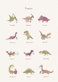 MUSHIE | Poster kinderkamer Dinosaurus 50x70 cm