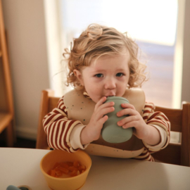 MUSHIE | Siliconen Tuitbeker Groen - Silicone Sippy Cup Cambridge Blue