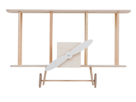 UP!WARSWAW | Wandkast vliegtuig blank hout