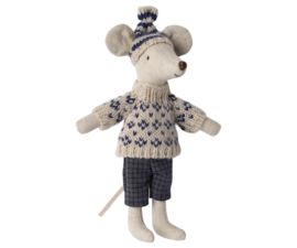 MAILEG | Muis vader met ski set & muts
