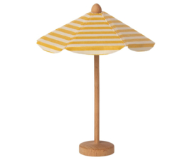 MAILEG | Poppenhuis strand parasol geel gestreept - muis