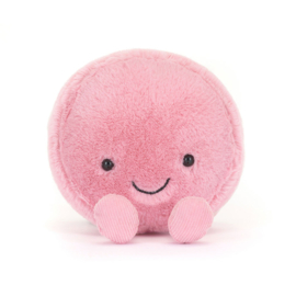 JELLYCAT | Amuseables knuffel macaron framboos - 12 x 10 x 5 cm