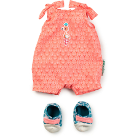 LILLIPUTIENS | Poppenkleding roze jumpsuit met schoentjes - 36 cm