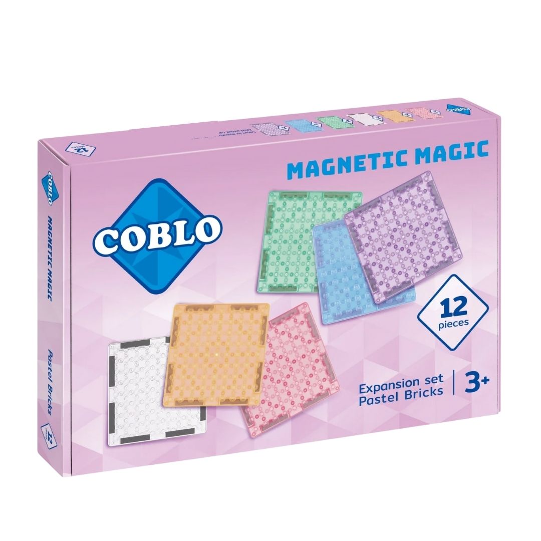 COBLO | Magnetische bricks stenen pastel - 12 stuks