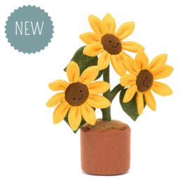 JELLYCAT | Amuseables knuffel zonnebloem in pot - 35 x 11 x 11  cm