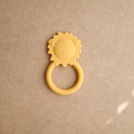 MUSHIE | Bijtring Siliconen Leeuw -  Teether Lion Soft Yellow