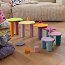 GRIMM'S | Houten tolletjes rainbow  - 6 stuks