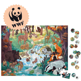 JANOD | WWF Zoekpuzzel voetafdrukken - 81 stukjes