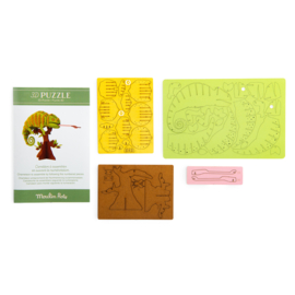 MOULIN ROTY | 3D Bouwpakket kameleon - Tout autour du monde