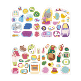 JANOD | Stickerboek met herbruikbare stickers - het huis