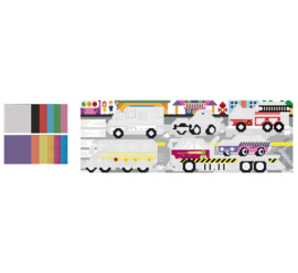 AVENIR KIDS | Pixelation sticker poster - Transport