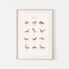 MUSHIE | Poster kinderkamer Dinosaurus 50x70 cm