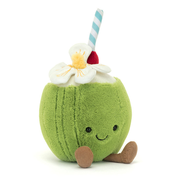 JELLYCAT | Amuseables knuffel kokosnoot Aruba -15 x 11 x 9 cm