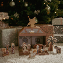 LITTLE DUTCH | Kerststal speelkoffer