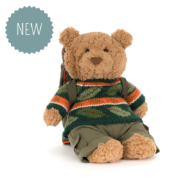 JELLYCAT | Knuffel beer Bartholomew hiking - 26 x 12 x 8 cm