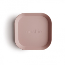 MUSHIE | Bord Vierkant Roze  (2st) - Square Dinnerware Plates Blush
