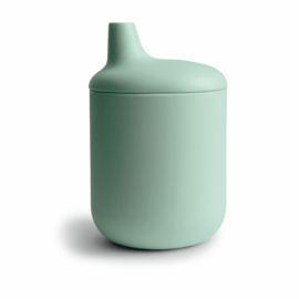MUSHIE | Siliconen Tuitbeker Groen - Silicone Sippy Cup Cambridge Blue
