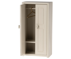 MAILEG | Poppenhuis houten kledingkast crème - muis