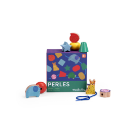 MOULIN ROTY | Houten rijgspel met kralen - Les Toupitis