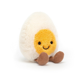 JELLYCAT | Amuseable Knuffel Ei - Happy Boiled Egg - 14 x 8 cm
