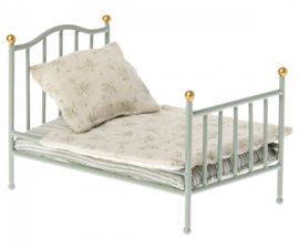 MAILEG | Poppenhuis vintage bed mint - muis