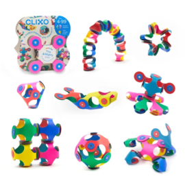 CLIXO | Magnetisch constructiespeelgoed - tiny & mighty - rainbow - 9st