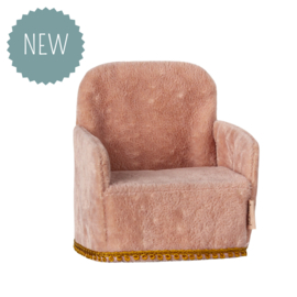 MAILEG | Poppenhuis stoel roze - muis