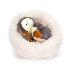 JELLYCAT | Knuffel Pinguin in mandje - Hibernating Penguin