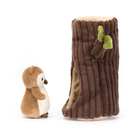 JELLYCAT | Knuffel Uil & Boom - Forest Fauna Owl - 18 x 11 cm