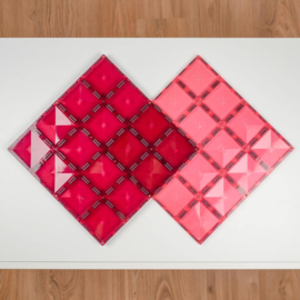 CONNETIX TILES | Magnetische bodemplaat pink & berry - 2 stuks