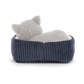 JELLYCAT | Knuffel poes met mand - Napping Nipper Cat