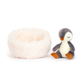 JELLYCAT | Knuffel Pinguin in mandje - Hibernating Penguin