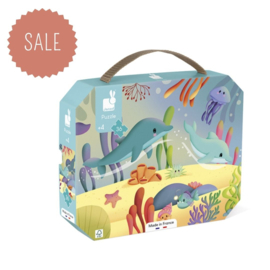 JANOD | Puzzelkoffer zeedieren - 36 stukjes