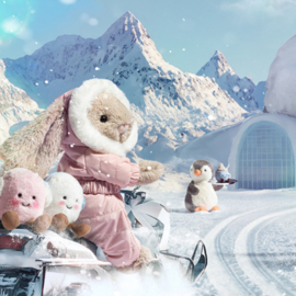 JELLYCAT | Bashful knuffel konijn sneeuwpak - 31 x 12 x 9 cm