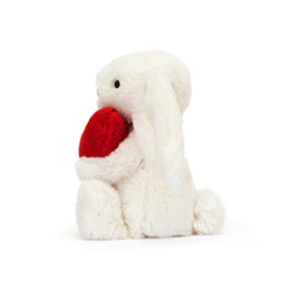 JELLYCAT | Bashful knuffel konijn met hart - 18 x 9 x 8 cm
