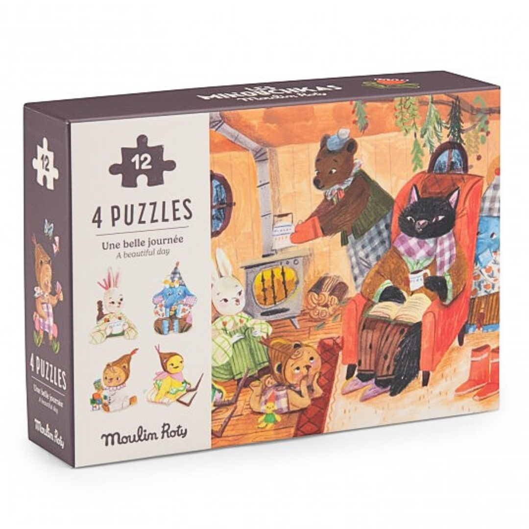 MOULIN ROTY | Puzzel une belle journée - Les Minouchkas - 4 x 12st