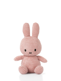 NIJNTJE | Knuffel Nijntje Corduroy roze 23 cm - Miffy sitting Corduroy pink