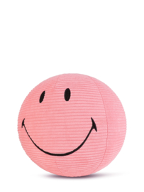 BON TON TOYS x Smiley | Knuffel Smiley corduroy roze - 23 cm