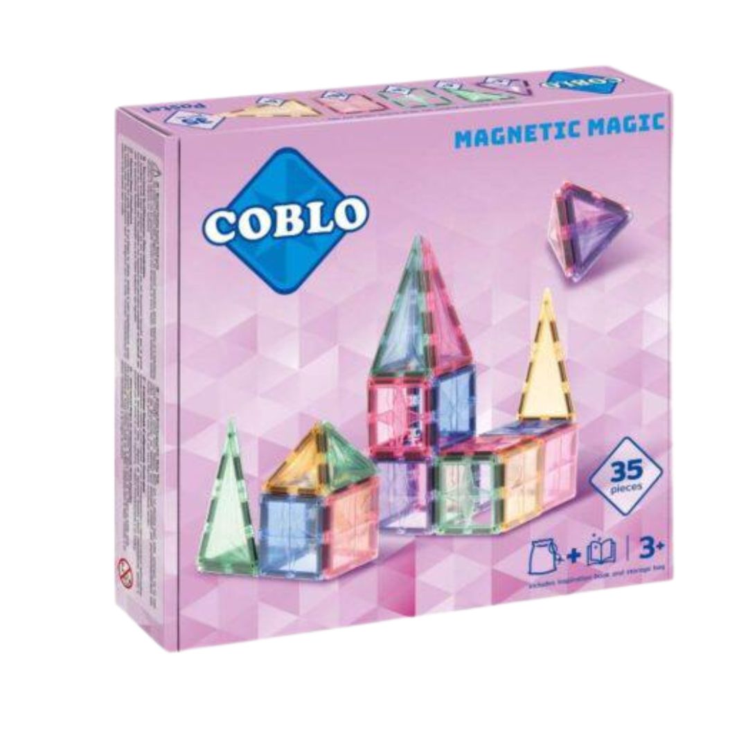COBLO | Magnetische tegels pastel - 35 stuks