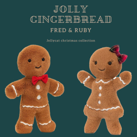 JELLYCAT | Amuseable Knuffel Peperkoekvrouwtje -Jolly Gingerbread Ruby