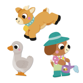 JANOD | Stickers boerderijdieren - 50 stuks
