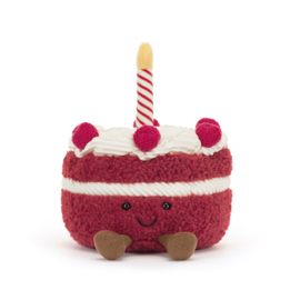 JELLYCAT | Amuseables knuffel taart cheri - 12 x 13 x 12 cm