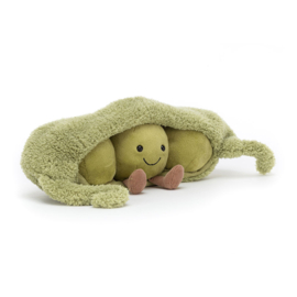 JELLYCAT | Amuseables knuffel erwten -11 x 26 x 10 cm