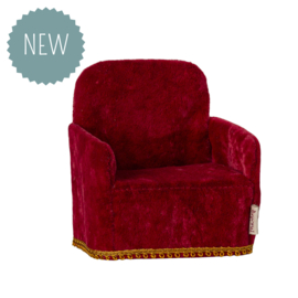 MAILEG | Poppenhuis stoel rood - muis