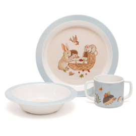 PETIT MONKEY | Melamine Kom Animal Craddle - dove blue